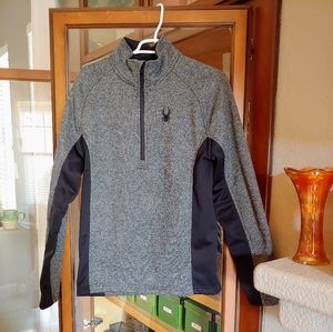 Spyder Outbound mens half zip pullover jacket size m grey black